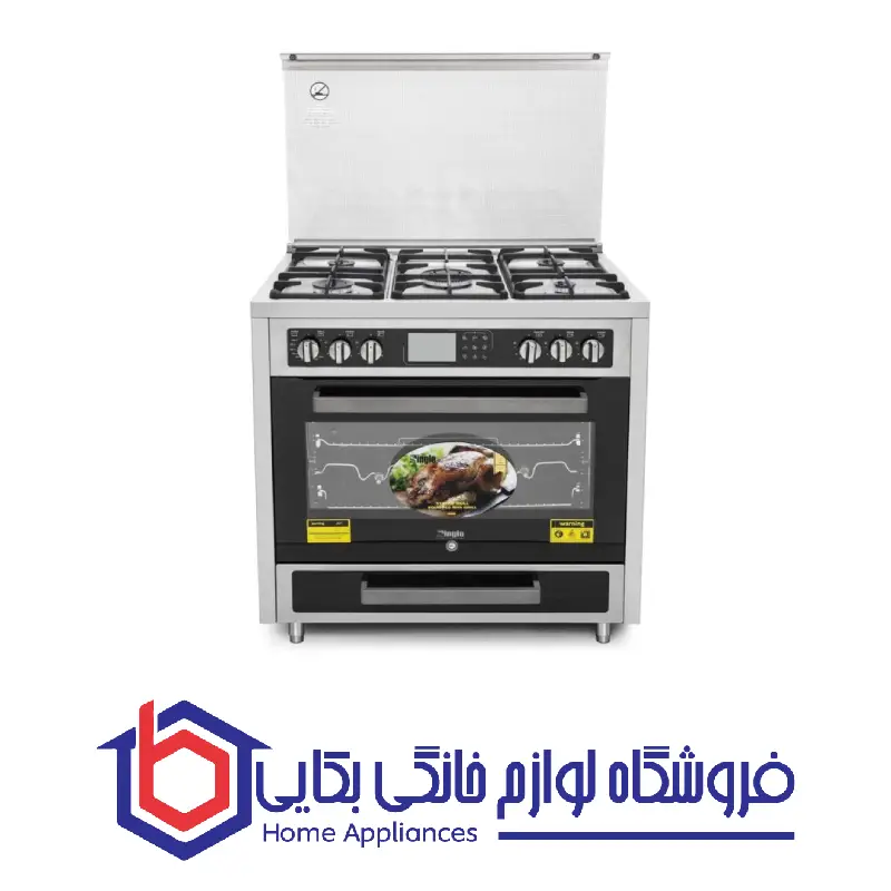 اجاق گاز 5 شعله سینگل مدل 003 لعاب