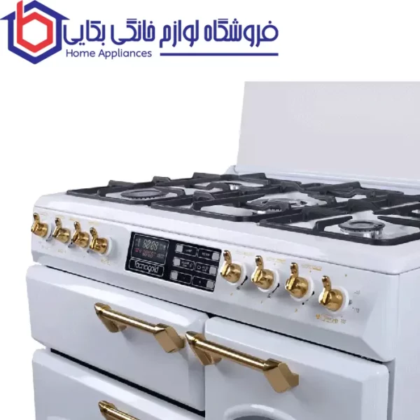 اجاق گاز پنج شعله فردار تاکنوگاز مدل ROMANOCSGOLDL