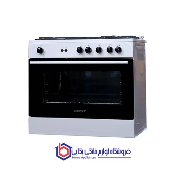 خرید اجاق گاز ۵شعله فردار سفید بست BGC5-1012N