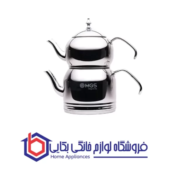 کتري استیل لوله دار تک قوری مدل MGS 41024