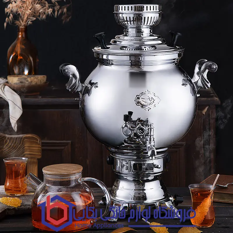 سماور گاز سوز عالی نسب مدل سهند سیمین 8 لیتری