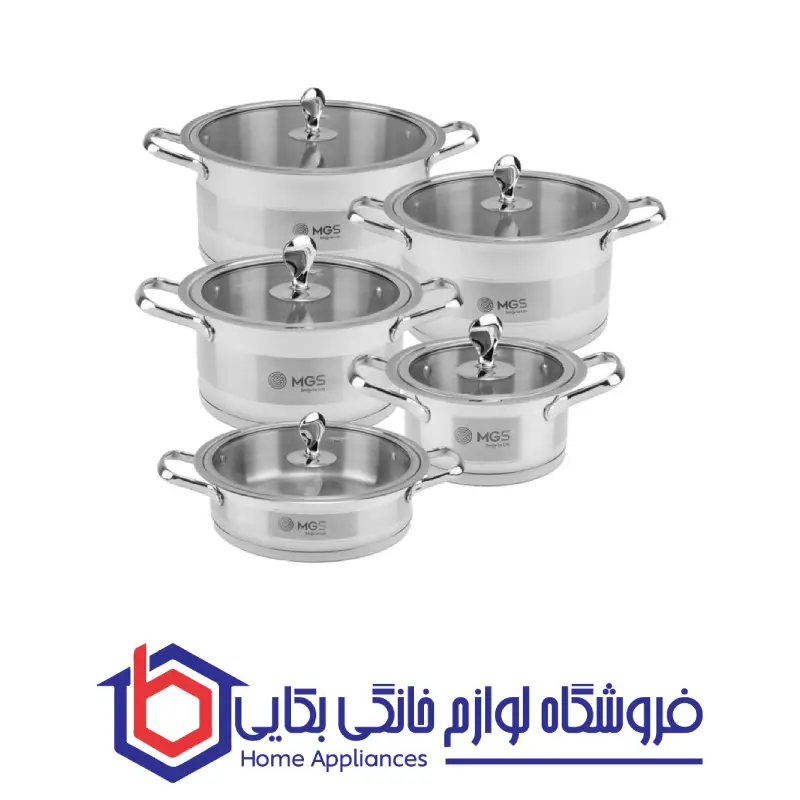 سرویس قابلمه 10 پارچه استیل CWS2111 ام جی اس