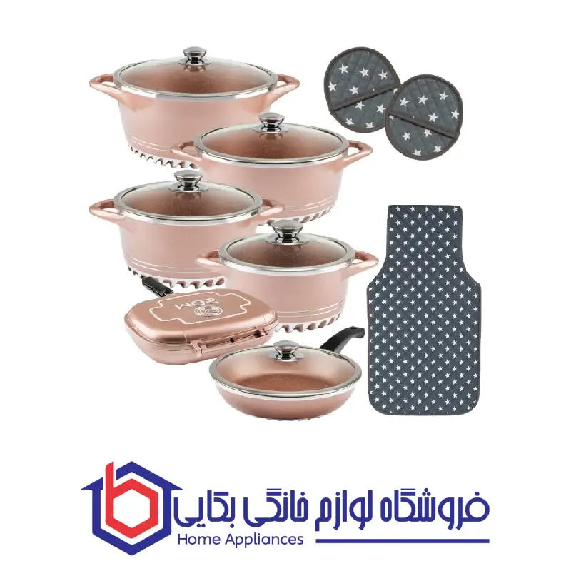 سرویس قابلمه 17 پارچه گرانیت ام جی اس طرح ایتالیا C