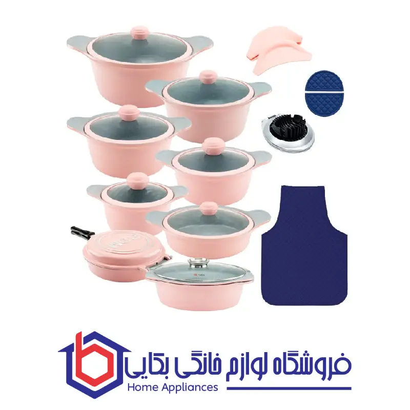سرویس قابلمه 23 پارچه گرانیت ام جی اس طرح کره ای D