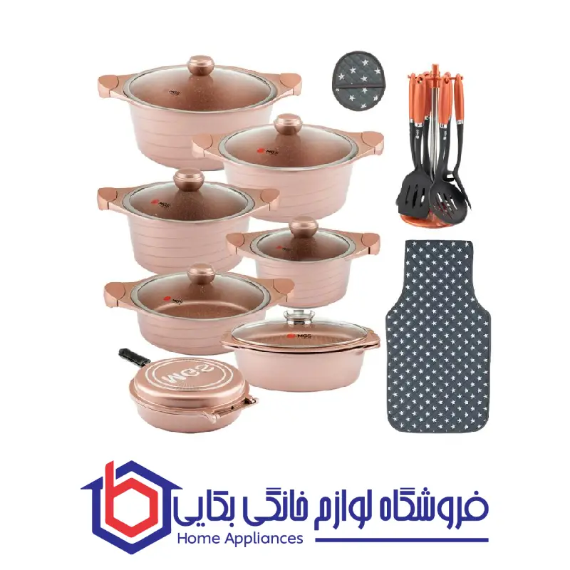 سرویس قابلمه 25 پارچه گرانیت ام جی اس طرح کره ای B