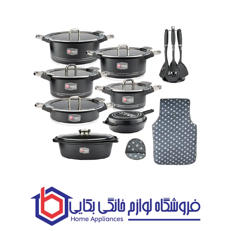 سرویس قابلمه 25 پارچه گرانیت طرح جرمنی B ام جی اس