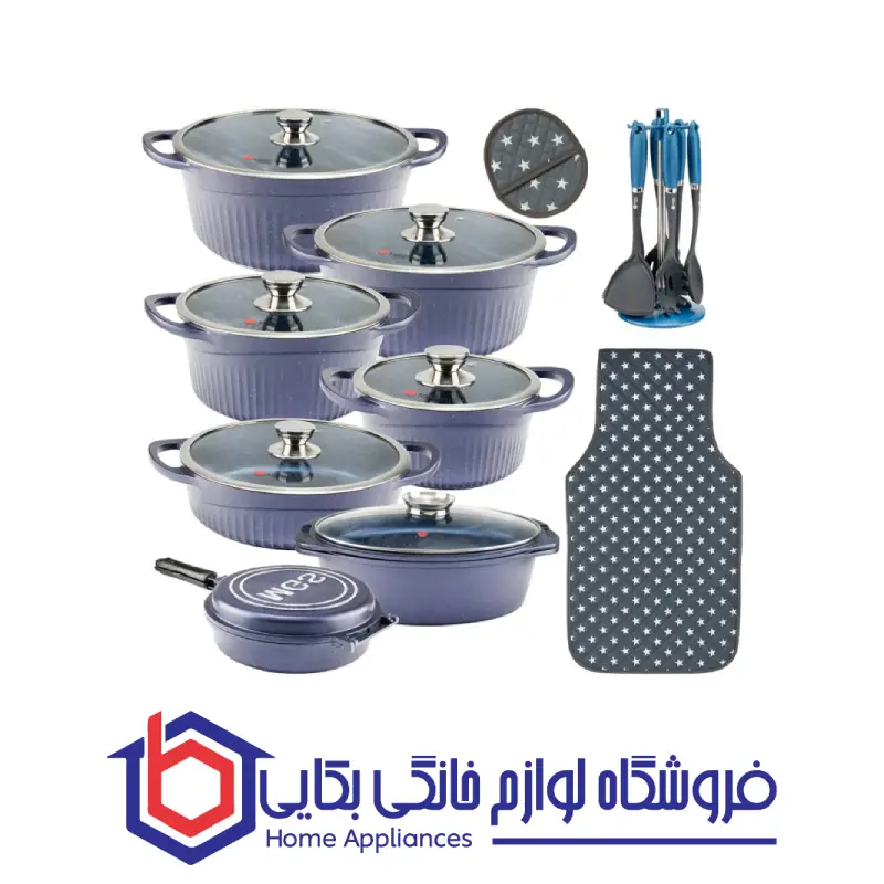 سرویس قابلمه 25 پارچه گرانیت طرح جرمنی ام جی اس