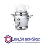سماور روگازی عالی نسب مدل ارغوان - 5 لیتری -کتری قوری دار - برنجی