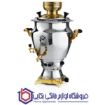 سماور گازسوز عالی نسب مدل گنجینه نفیس طلائی- 6 لیتری