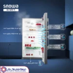 یخچال فریزر بالا سری نیو مورانو مدل S3-2027TI تیتانیوم اسنوا - Image 4